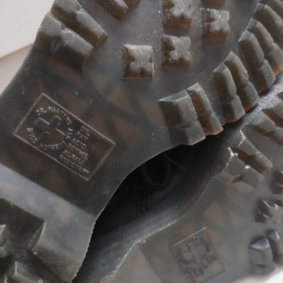 Doc Martens Women's Black Moto Boots With Strap, Buckle And Zipper Closure - Picture 9 of 11